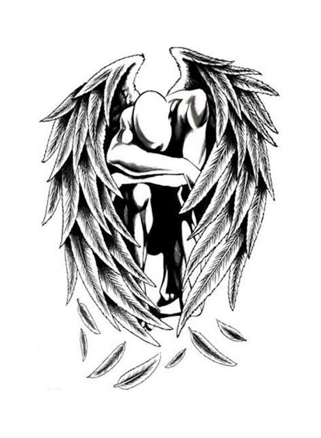 NIBEMINENT Full Back Tattoo Sticker Black - Image 1