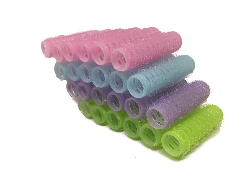 THE UM24 Pack of 24 Self Grip Mini Small Hair Curlers Vented Rollers Pro Salon Hairdressing
