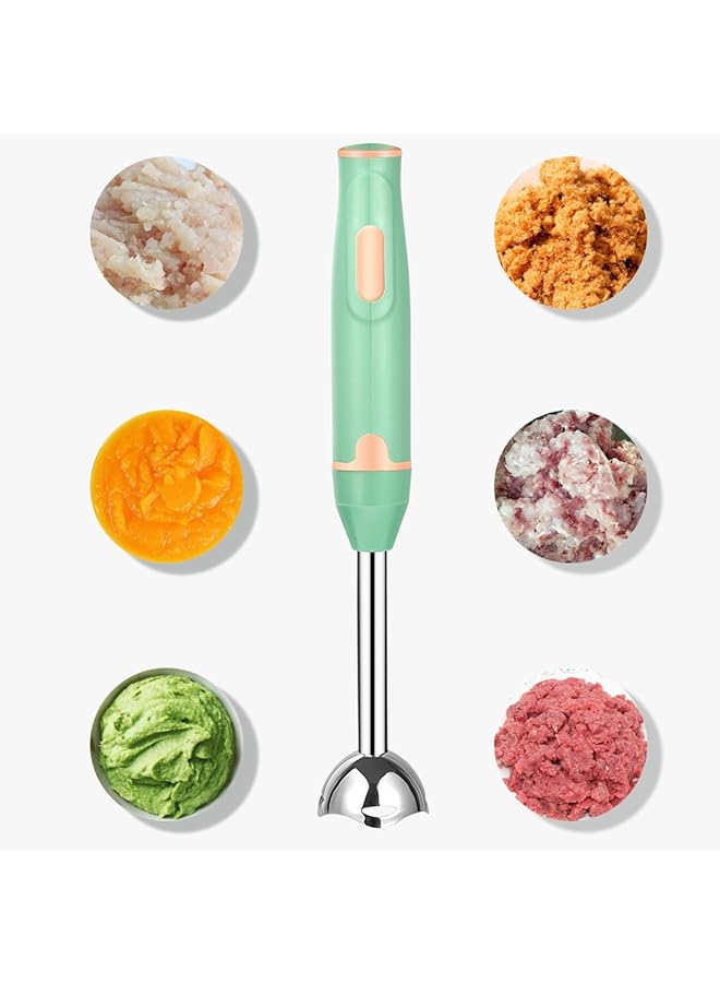 إيروريكس خلاط يدوي غاطس بقوة 400 واط، خلاط يدوي كهربائي بشفرات حادة، خلاط يدوي من الفولاذ المقاوم للصدأ للحساء والعصائر والصلصة، أخضر - Image 4