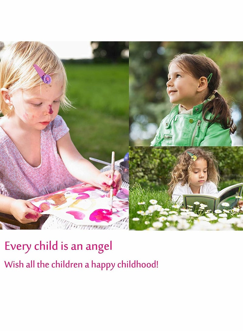 KASTWAVE Pretty Hairpins, Baby Girls Hair Clips Cute Hair Accessories Colorful Rainbow Flower Dessert Patterns Barrettes - Image 5