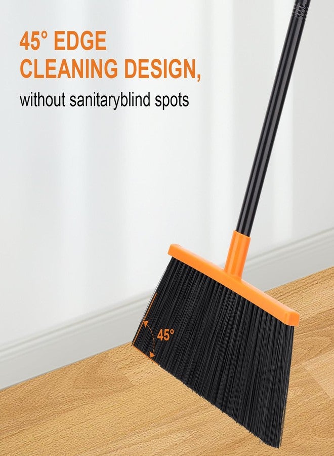 BeiLan Broom and Dustpan Set - 56" Long Adjustable Handle Broom with Upright Standing Dustpan Combo for Home,Kitchen, Shopping Mall and Factory Indoor&Outdoor Sweeping - Image 5