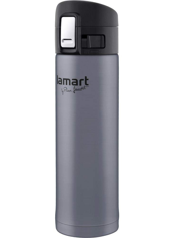 Lamart Vacuum Flask High Quality Stainless Steel 420Ml Gray - Image 3