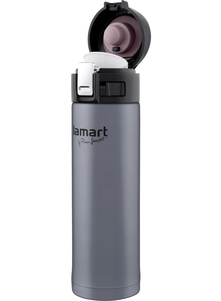 Lamart Vacuum Flask High Quality Stainless Steel 420Ml Gray - Image 4