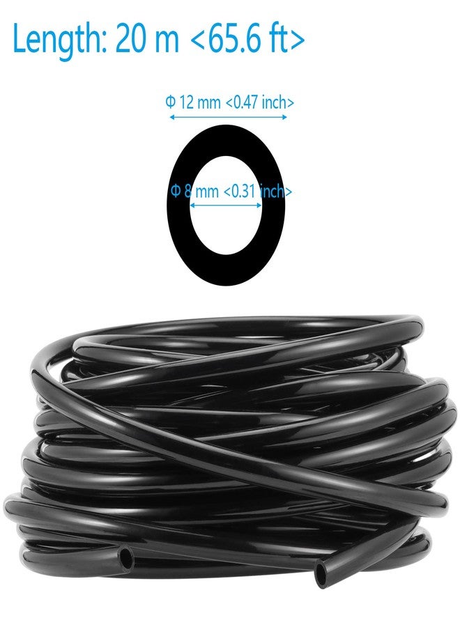 SEHOI PU Polyurethane Tube, SEHOI 65.5 FT x 1/2 Inch OD Pneumatic Tubing Pipe,12mm Black PU Line Hose Tube, Pneumatic Air Line for Air Compressor Fitting, Fluid Transfer, Air Brake System - Image 2
