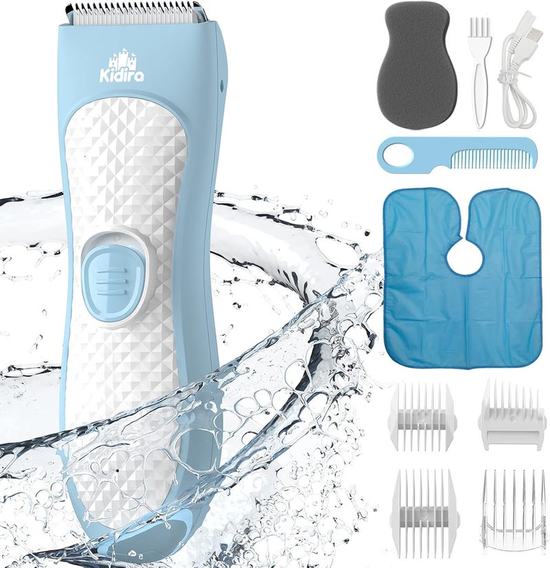 KIDIRA Baby Hair Clippers Quiet Hair Trimmer for Kids Toddler, Silent Hair Clippers for Children with Autism, Waterproof Rechargeable Cordless Ceramic Blade Haircut Kit - Image 1