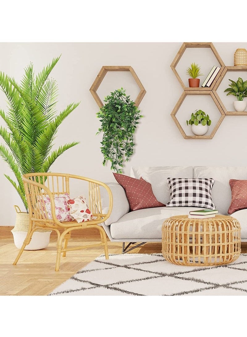 عربست عبوة واحدة من النباتات المعلقة الصناعية الصغيرة (تصميم قرون البازلاء) - ديكور داخلي أنيق لغرف المعيشة والمكاتب والأرفف - Image 4