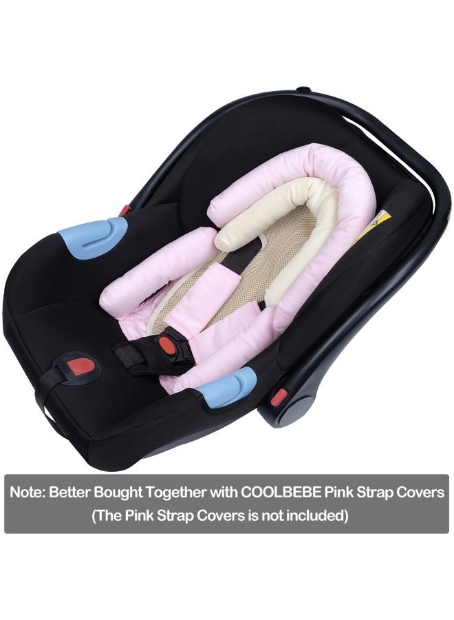 COOLBEBE Upgraded 3-in-1 Baby Head Neck Body Support Pillow for Newborn Infant Toddler - Extra Soft Car Seat Insert Cushion Pad, Perfect for Carseats, Strollers, Swings - Image 3
