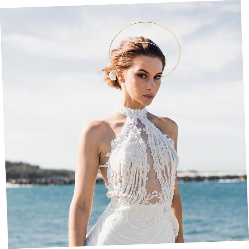 Silver Alloy Double Layer Crown Headband Hair Accessories For Wedding Bride - Image 4