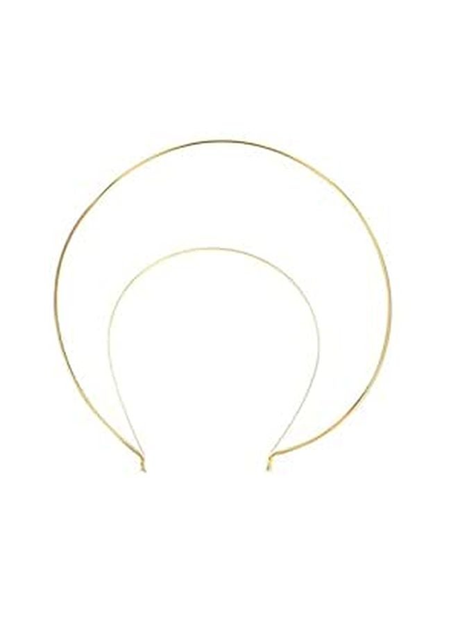 Silver Alloy Double Layer Crown Headband Hair Accessories For Wedding Bride - Image 1