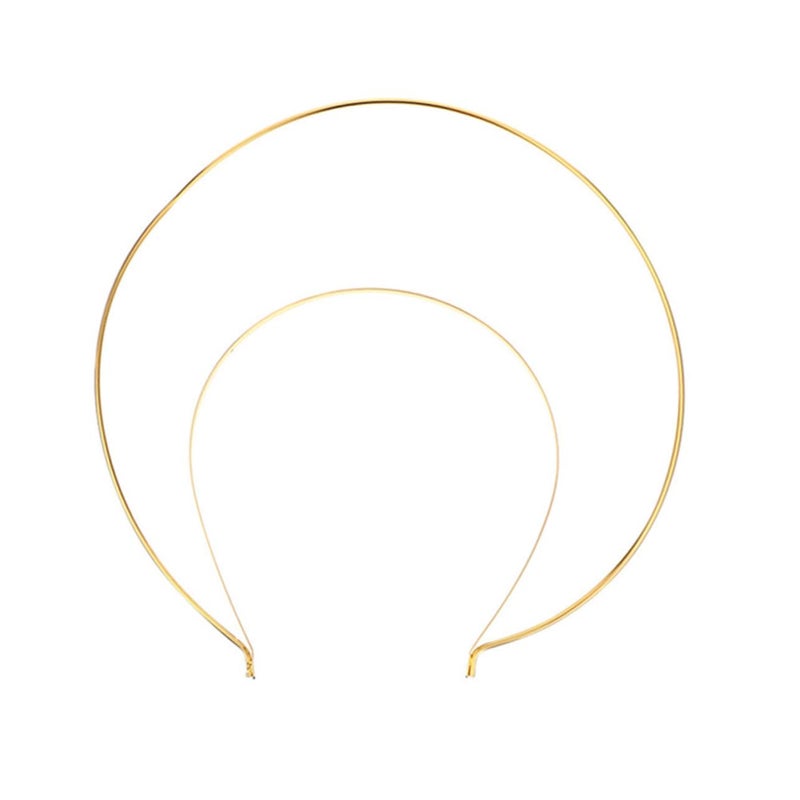 Silver Alloy Double Layer Crown Headband Hair Accessories For Wedding Bride - Image 2