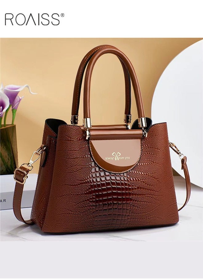 Crocodile Pattern Satchel for Women Large Capacity Light Luxury Crossbody Bag Ladies Elegant Handbag with Comfortable Handle and Hardware Parts - pzsku/ZBFA2F8A3DA0F6594D6AEZ/45/_/1734918677/b386a246-9b0e-4b1b-beb3-d6c7b59cc69e