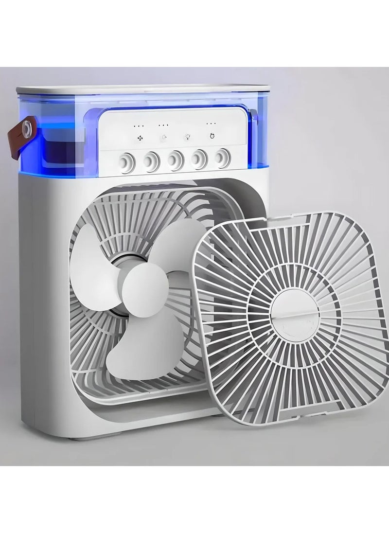 Generic Portable Air Conditioner, AC Cooler Humidifier, Personal Air Cooler With 1/2/3 H Timing, Multi Colors LED Light, 3 Wind Speeds and 3 Spray Modes, for Office Home Travel (White)  - Image 3