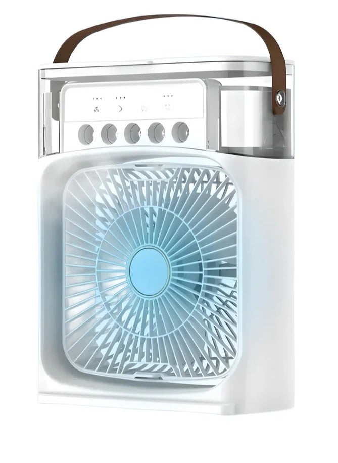 Generic Portable Air Conditioner, AC Cooler Humidifier, Personal Air Cooler With 1/2/3 H Timing, Multi Colors LED Light, 3 Wind Speeds and 3 Spray Modes, for Office Home Travel (White)  - Image 4