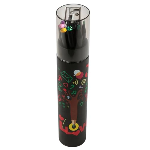 Tresneria Crystal-Topped Black Pencils Set with Sharpener – Multi-Coloured Gemstone Decoration | Stylish Writing & Drawing Stationery for School, Office, Gifting & Art Use.12 × Pencil || 1 × Elegant Gift Box - Image 2