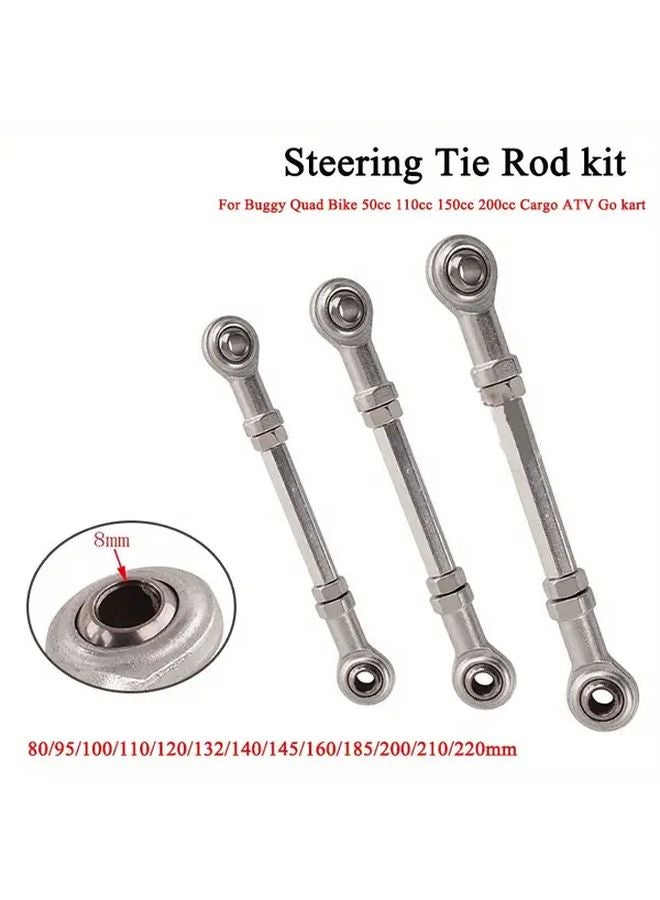 140mm Steering Tie Rod Kit Ball Joint M8 Bolt For Buggy Quad Bike 50cc To 200cc - Image 2