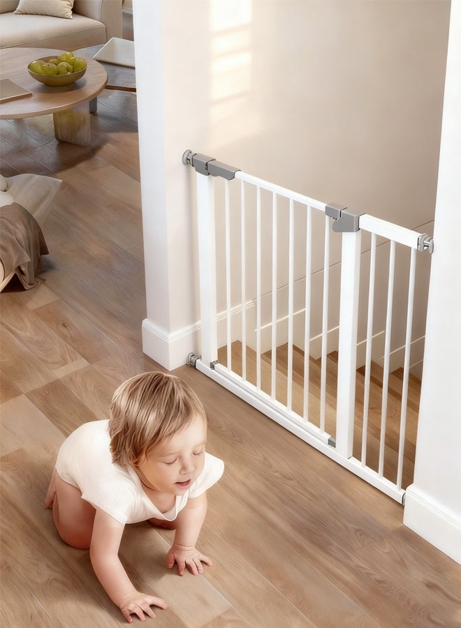 TAKHTEELA Auto Close Safety Baby Gate, Maximum Width is 104cm Including 21cm Extension Rack, Dog Gate for Stairs， Extra Wide Child Gate（97-104cm） - Image 1