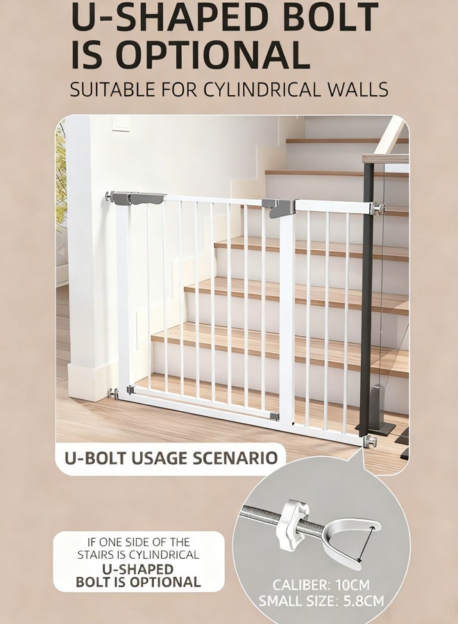 TAKHTEELA Auto Close Safety Baby Gate, Maximum Width is 104cm Including 21cm Extension Rack, Dog Gate for Stairs， Extra Wide Child Gate（97-104cm） - Image 4