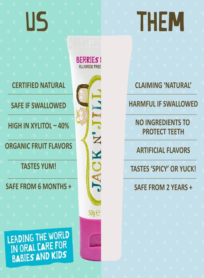 Jack N' Jill Jack n’ Jill Natural Toothpaste, Berries & Cream, 50g - Image 5