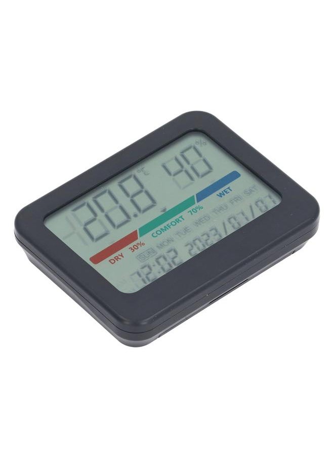 Thoraya - Digital Temperature and Humidity Monitors HD Real Time Monitoring Multifunctional Indoor Temperature Humidity Meter with Calendar - Image 1