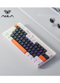 أولا لوحة مفاتيح الألعاب السلكية الميكانيكية السلكية الصغيرة المحمولة 64 مفتاحاً RGB  - Image 1