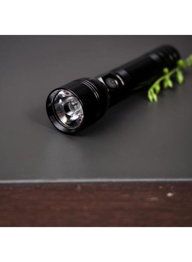 Krypton Zoomable LED Flashlight 5W CREE | 4000mAh Rechargeable Torch with Type-C Fast Charging | 1200m Beam, SOS Mode | Aluminium Body for Camping, Emergencies & Outdoor Use - Image 3