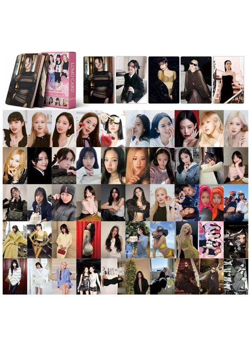 NIBEMINENT 55 Pcs Kpop BLACKPINK Lomo Cards Card For Fans Collection Gifts - Image 1