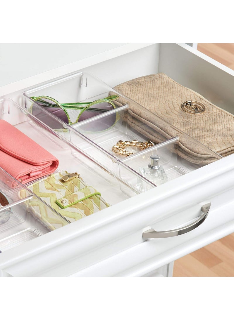 InterDesign InterDesign Linus NonSlip Multipurpose Plastic Drawer Organizer for Clips Stables Cutlery Gadgets Office Supplies Cosmetics Clear  - Image 4