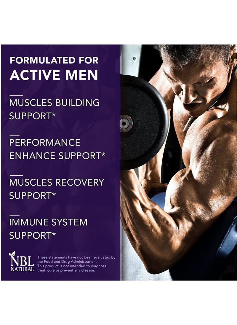 NBL Natural High Potency Multivitamin for Active Men Muscle Health Support Immune Support Energy and Metabolism Support 150 Tablets 150 Tablets  - Image 4