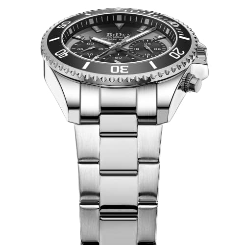 BIDEN Mens Watches Chronograph Black Stainless Steel Waterproof Date Analog Quartz Watch Business Casual Fashion Wrist Watches for Men - Image 4