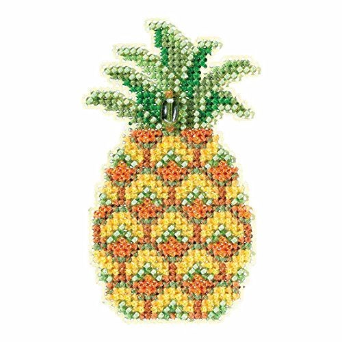 Mill Hill Pineapple Beaded Counted Cross Stitch Ornament Kit Mill Hill 2018 Spring Bouquet MH181816 - Image 5