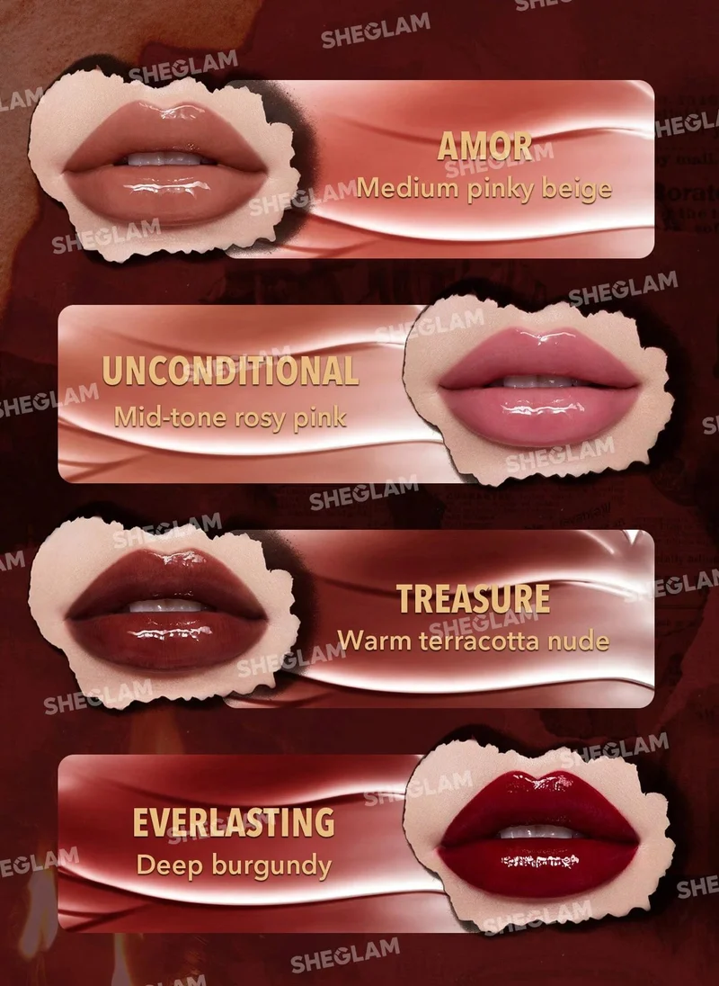 SHEGLAM Sheglam Ember Rose Immortal Love Nourishing Lip Gloss Set