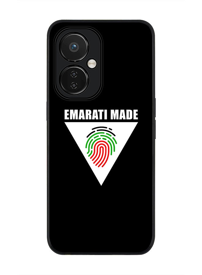 Stylizedd Rugged Black edge case for Nord CE 3 Lite Slim fit Soft Case Flexible Rubber Edges Anti Drop TPU Gel Thin Cover - Emarati Made Triangle - Image 1