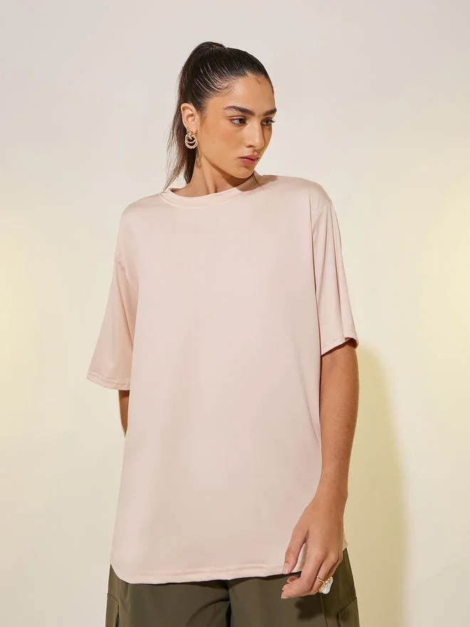 Take Two Take Two Round Neck Back Slogan Print T-Shirt