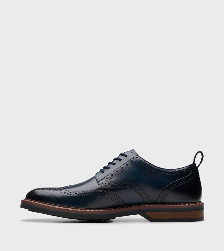 clarks Aldwin Limit Navy Leather