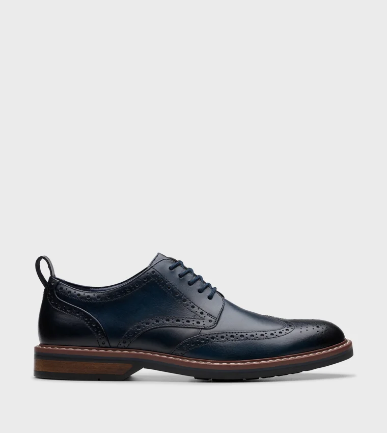 clarks Aldwin Limit Navy Leather