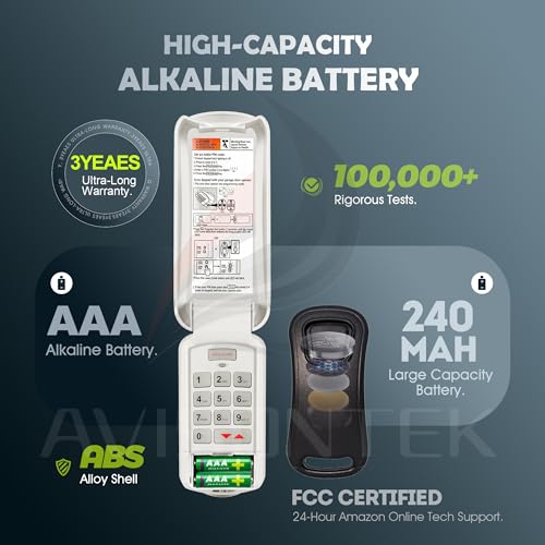 Avisontek Genie Garage Door Opener Keypad & Remote Replacement GK-R G1T-BX Intellicode Wireless Keyless【10-Year-Warranty】 - Image 3