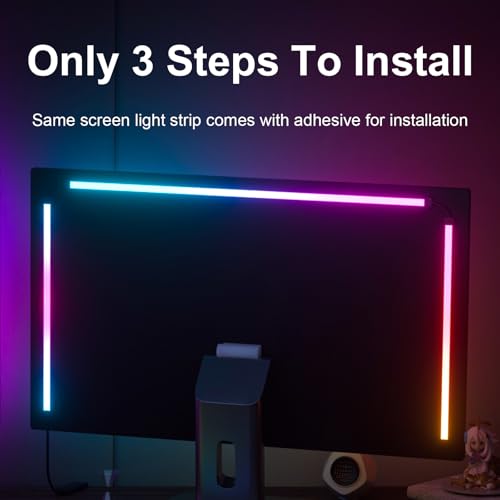 DS leddess DS Gaming Monitor Light, Backlight with Screen Color sync Effect for 27-34inch Computer Monitor, Compatible with Windows - Image 2