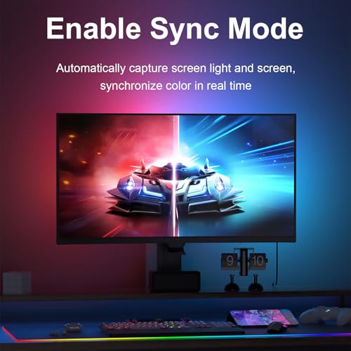 DS leddess DS Gaming Monitor Light, Backlight with Screen Color sync Effect for 27-34inch Computer Monitor, Compatible with Windows - Image 5