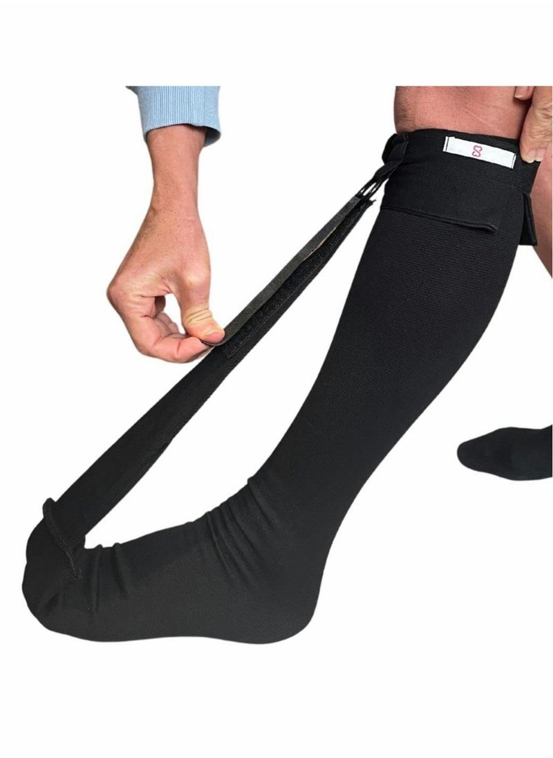 Generic - Plantar Fasciitis Night Sock | Dorsal Splint for Achilles Tendonitis Relief | Gentle Overnight Stretch | Lightweight & Comfortable | Black S/M Size - Image 1