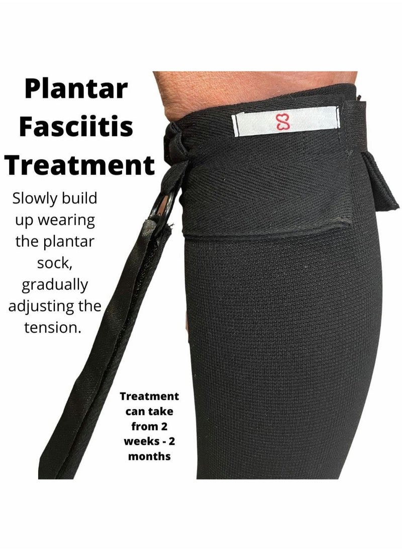 Generic - Plantar Fasciitis Night Sock | Dorsal Splint for Achilles Tendonitis Relief | Gentle Overnight Stretch | Lightweight & Comfortable | Black S/M Size - Image 1