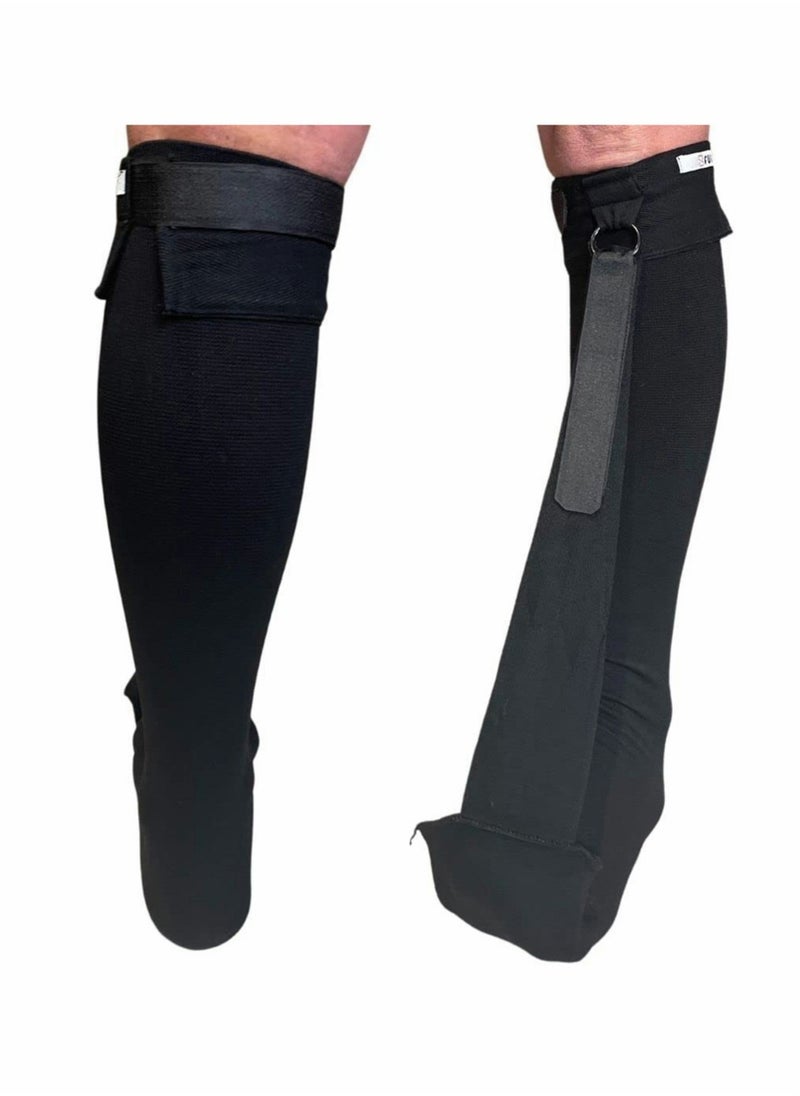 Generic - Plantar Fasciitis Night Sock | Dorsal Splint for Achilles Tendonitis Relief | Gentle Overnight Stretch | Lightweight & Comfortable | Black S/M Size - Image 1
