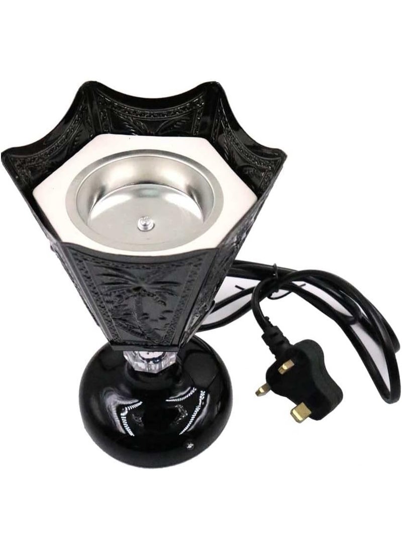 Hexagonal Charcoal Incense Burner -black - Image 1