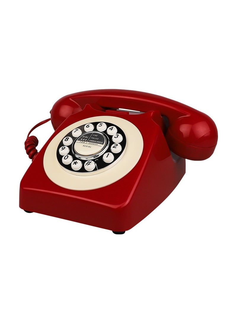 Generic Retro Landline Telephone with Rotary Dial and on Dial for Hotel Use 