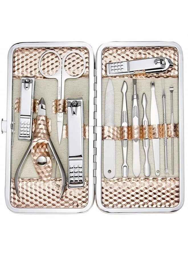 ZIZZON Professional Nail Care kit Manicure Grooming Set with Travel Case(Rose Gold) - Image 1