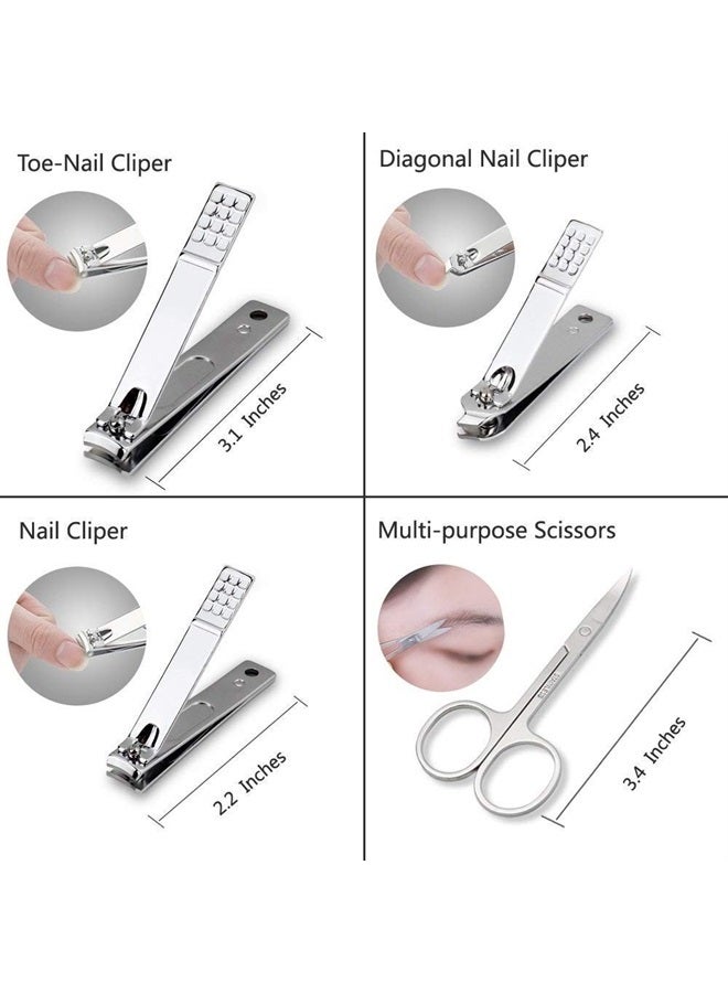 ZIZZON Professional Nail Care kit Manicure Grooming Set with Travel Case(Rose Gold) - Image 4