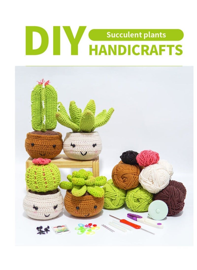 Beginner Crochet Kit with Step-by-Step Video Tutorials - DIY Arts and Crafts for Adults and Kids - 4 Pack Knitting Supplies for Plant Lovers - Image 4
