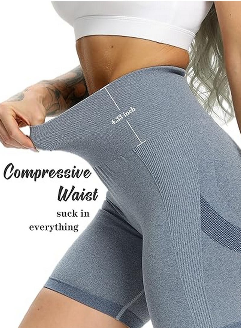 RATSAW Biker Shorts Yoga Shorts for Women High Waist Tummy Control Workout Yoga Running Compression Exercise Shorts Womens High Waisted Yoga Pants Shorts Tights Gym Yoga Pant Yoga Tight Pants - Image 4
