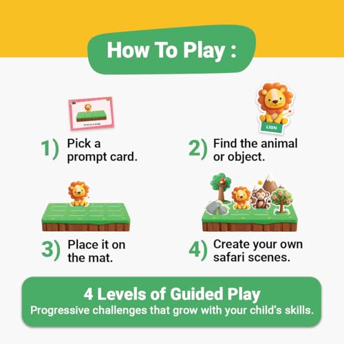 GiniMini Safari 3D Puzzle Game for Toddlers 2+ | Montessori Educational Scene Builder with Animals | 45+ Pieces | Screen-Free Learning Toy for Preschool Kids - Image 5