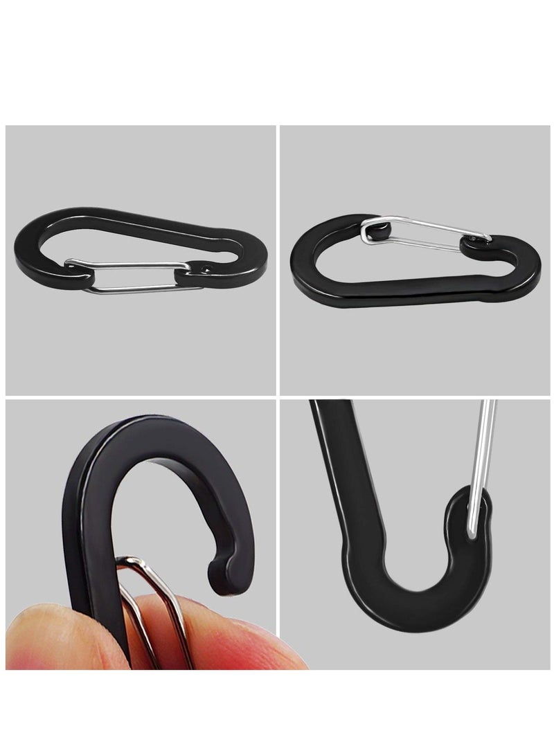Y&D 6 Pack Retractable Safety Coiled Lanyard with Aluminium Alloy Carabiner Clip for Securing Pliers Lip Grips Boating - Image 4