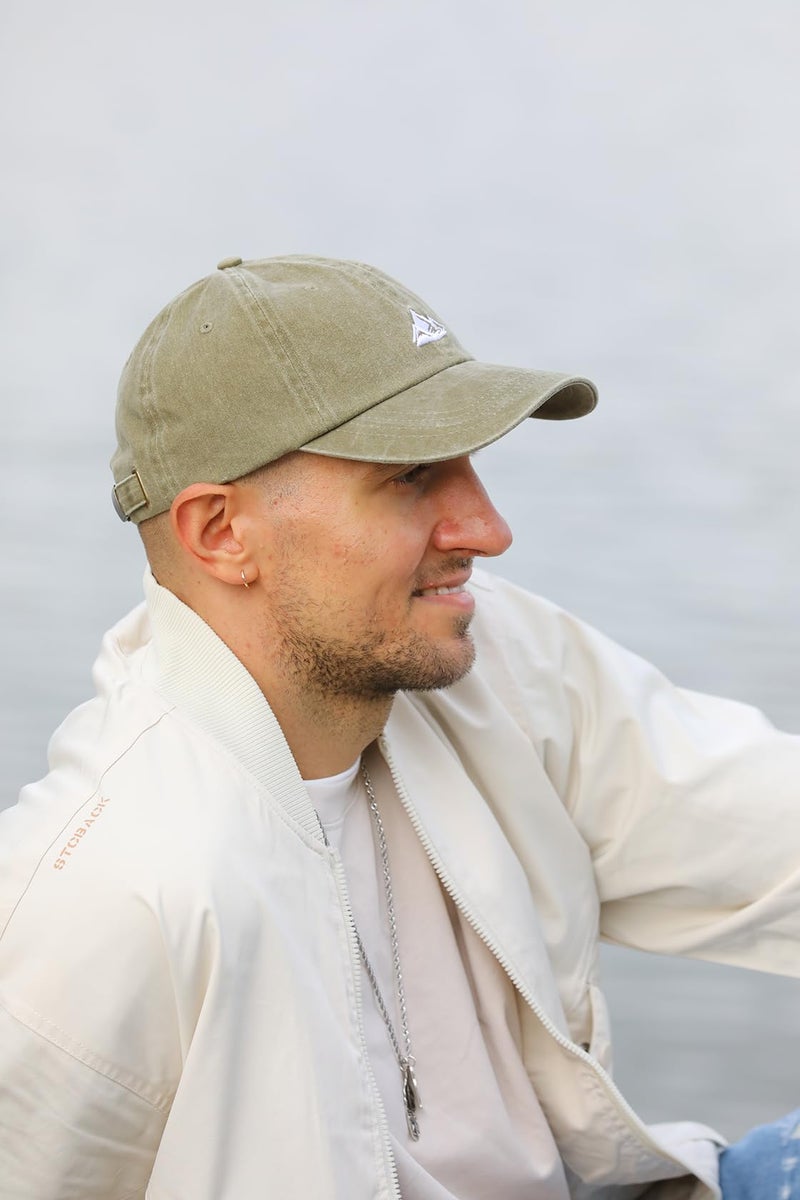 DASMINI Dad Hats for Men Womens Baseball Caps Mountain Hat Adjustable Unstructured Vintage Outdoor Cap(Olive) - Image 3
